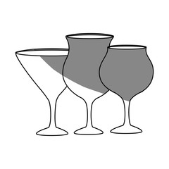cocktails drinks over white background. vector illustration