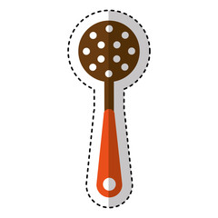 frieds spoon kitchen cutlery isolated icon vector illustration design