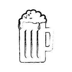 beer jar icon over white background. vector illustration