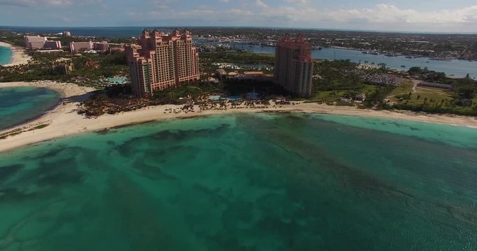 Aerial View of Paradise Island, Bahamas 