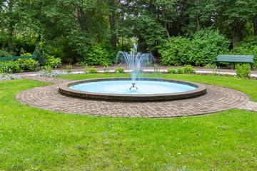 Fountain and pool