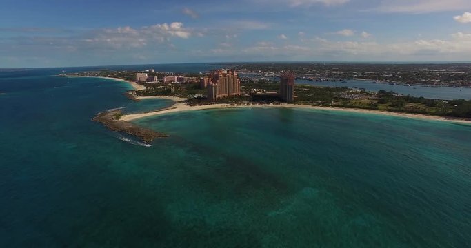 Aerial View of Paradise Island, Bahamas 