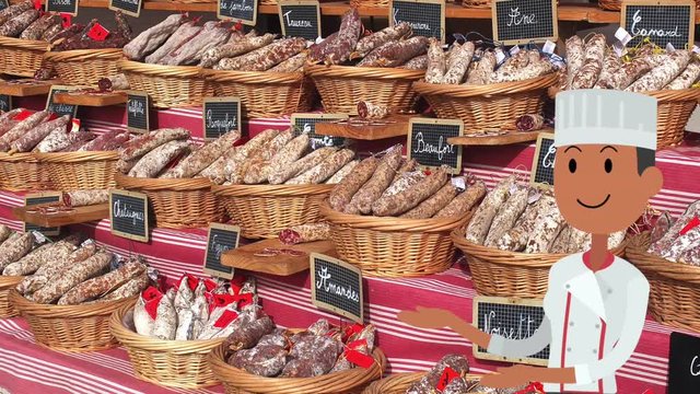 chef et saucissons