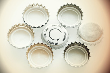  Bottle caps / recycling concept.