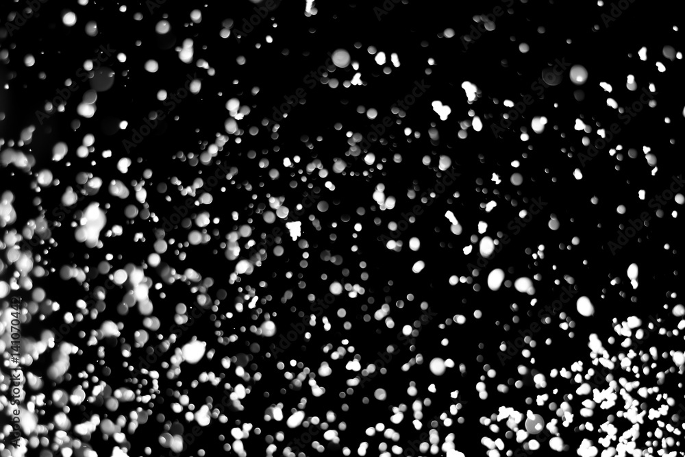 Poster high resolution falling snow isolated on black background . design element