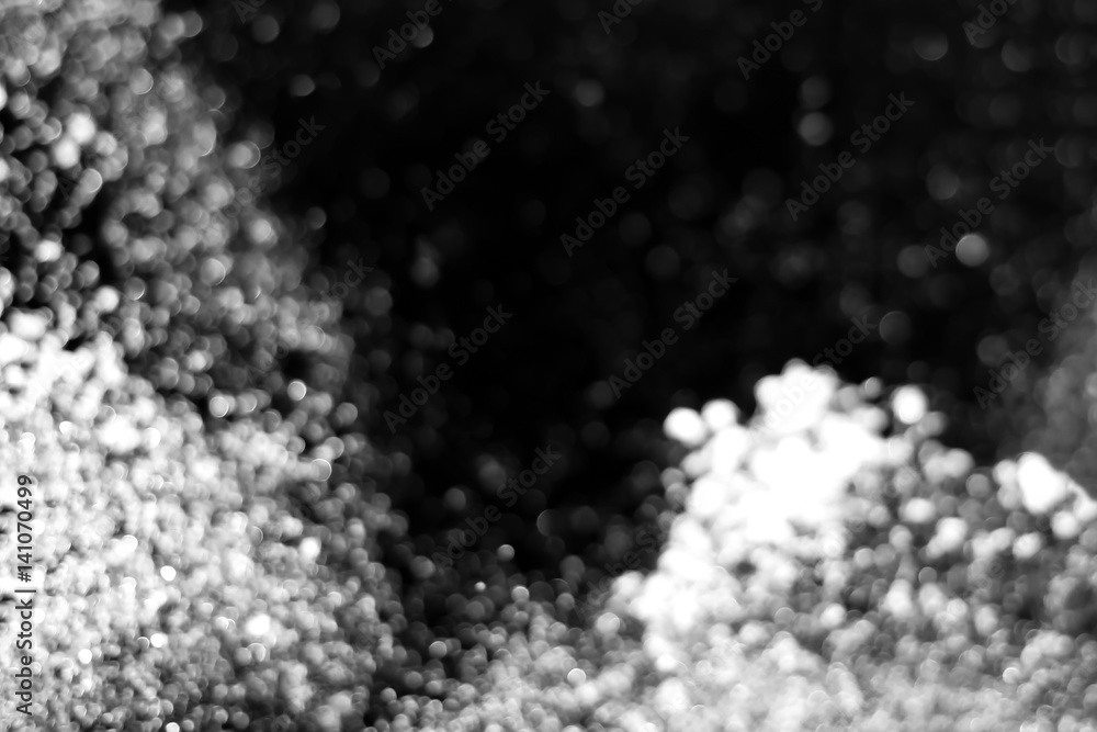 Poster falling realistic snow isolated on black background - design element