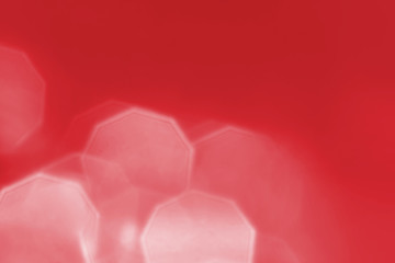 Red  Abstract Festive Background with circles, glitter or bokeh lights. Round defocused particles. Valentines day template