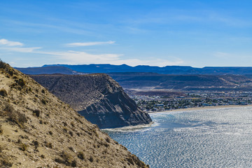 Landscape View from Punta del Marquez Viewpoint, Chubut, Argentina