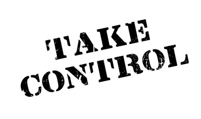 Take Control rubber stamp. Grunge design with dust scratches. Effects can be easily removed for a clean, crisp look. Color is easily changed.