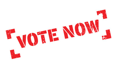 Vote Now rubber stamp. Grunge design with dust scratches. Effects can be easily removed for a clean, crisp look. Color is easily changed.