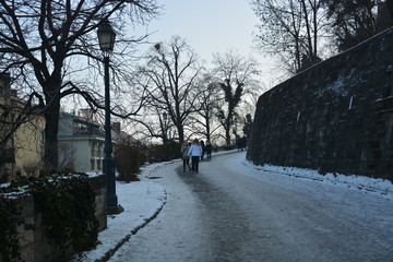 Winterspaziergang in Budapest, Ungarn
