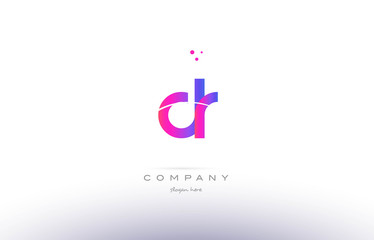 dr d r  pink modern creative alphabet letter logo icon template - obrazy, fototapety, plakaty