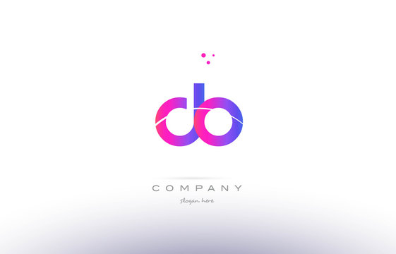 do d o  pink modern creative alphabet letter logo icon template