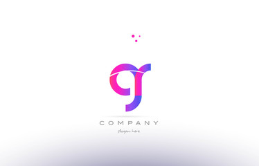 gr g r  pink modern creative alphabet letter logo icon template