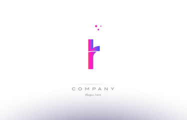 lr l r  pink modern creative alphabet letter logo icon template
