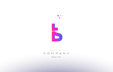ls l s  pink modern creative alphabet letter logo icon template