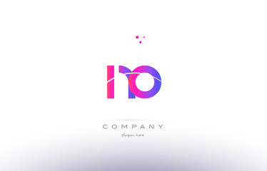 no n o  pink modern creative alphabet letter logo icon template