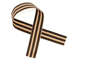 St. George's ribbon isolated on white background. The symbol of the great victory