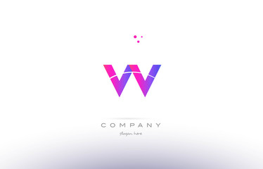 vv v  pink modern creative alphabet letter logo icon template