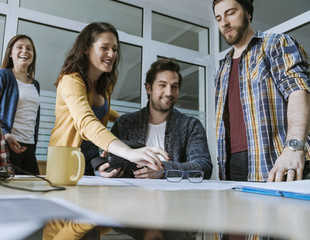 Start up team Of Freelancers in the office