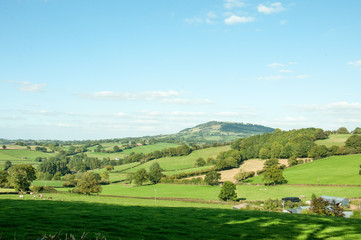 Fototapeta na wymiar Autumn landscape in the Welsh countryside.