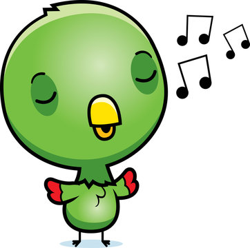 Cartoon Baby Parrot Singing