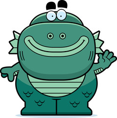Waving Cartoon Creature