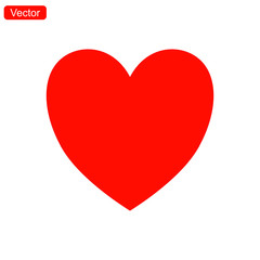 Beautiful red heart vector icon, a symbol for love