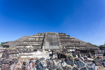 Pyramid of the moon (Piramide de la luna) in Teotihuacan, Mexico (North America)
