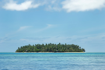 Small island off the coast of Tongatapu island in Tonga