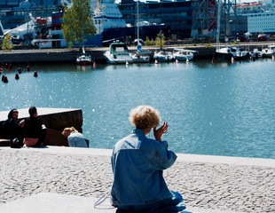 woman in Helsinki, the summer of helsinki, finland