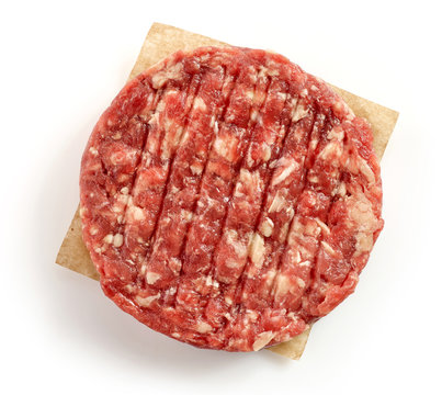 raw minced meat for making a burger
