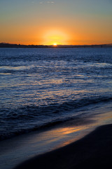Auckland harbour at Sunset