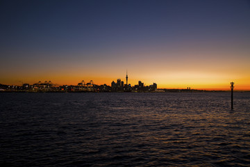 Plakat Auckland evening skyline