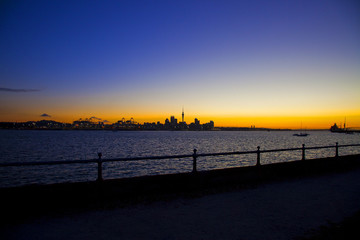 Obraz premium Auckland evening skyline