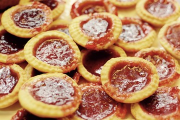 Home made jam tarts - retro home baking