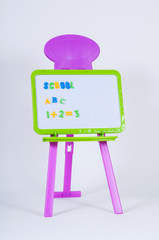 Magnetic board with abacus isolated on white - rendering