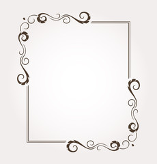 Floral frame and page decoration. Vector illustration