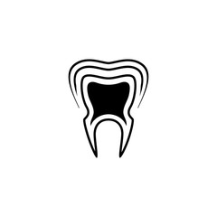 Oral Health Icon. Flat Design.