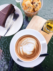 Coffee and cake chocolate