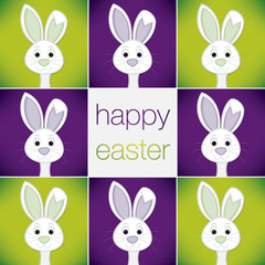 Bright Easter Bunny card in vector format. 