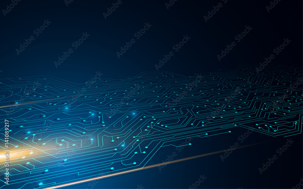 Poster loading circuit digital technology concept background