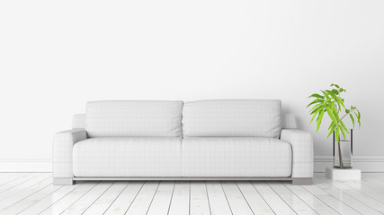 Modern bright interior . 3D rendering