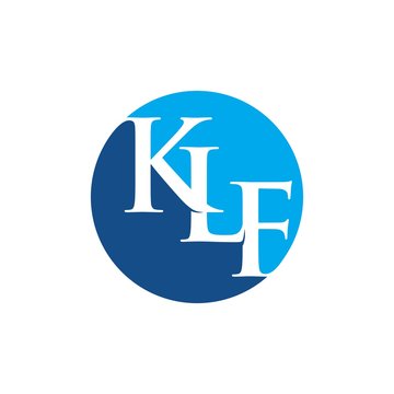 k, l, and f logo vector.