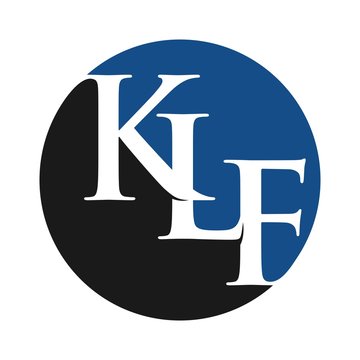 k, l, and f logo vector.