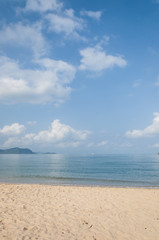 Landscape of beach with ocean water