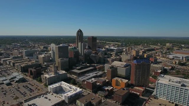 Aerial Iowa Des Moines September 2016 4K