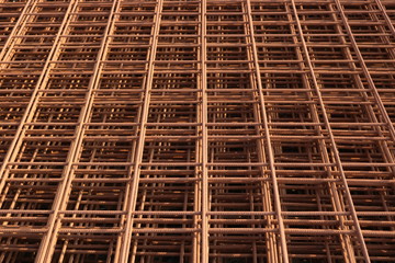 steel mesh, close up image of construction material