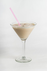 alcoholic cocktail on white background