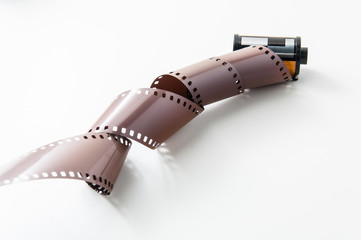 Retro and vintage film strip roll